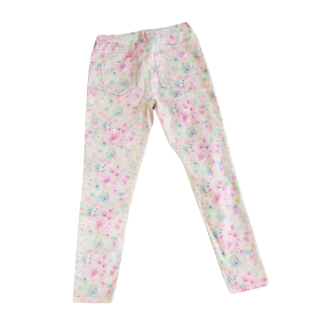 C - Jean slim fleuri taille 38 #94