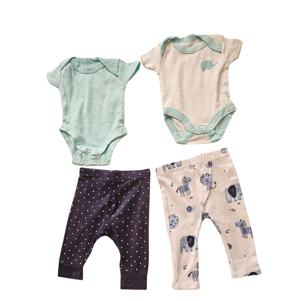 B - lot de 2 bodies + 2 leggings 0 - 3 mois #403