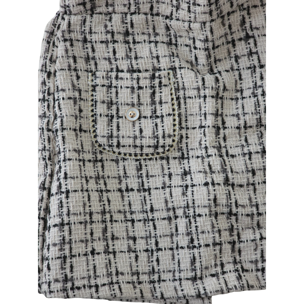 A - Tenue Fille Tout-Petit Patchwork en maille Chemise à Manches Longues et Jupe-culotte 5-6 ans#81