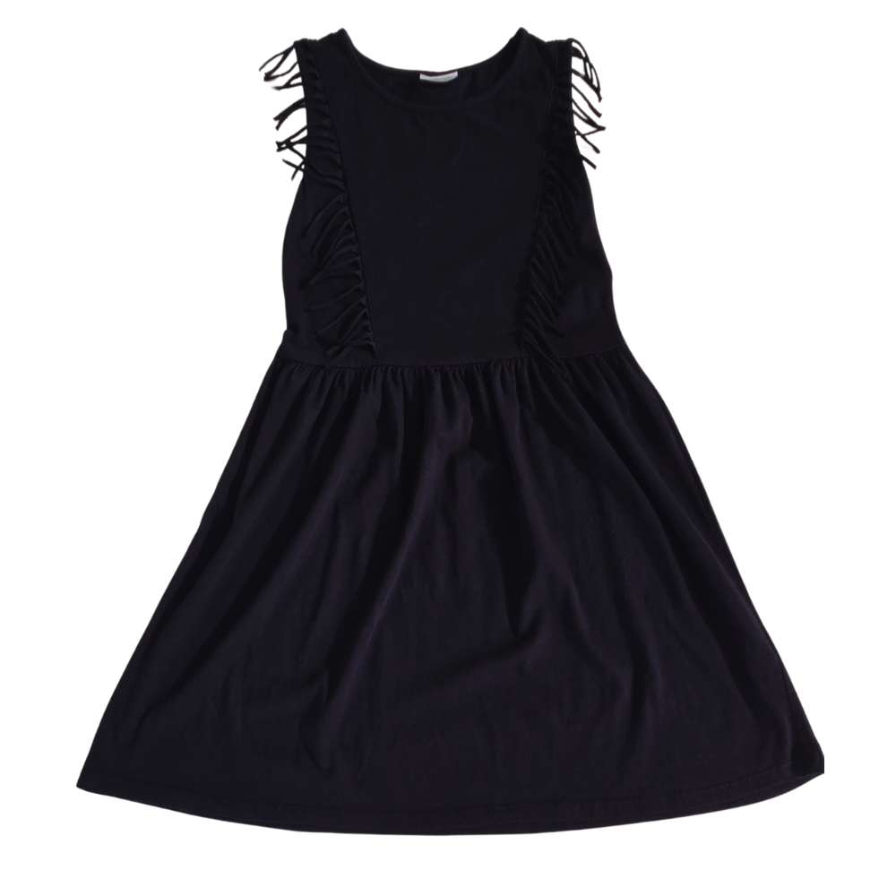 B - Robe noir coton 12-13 ans #126