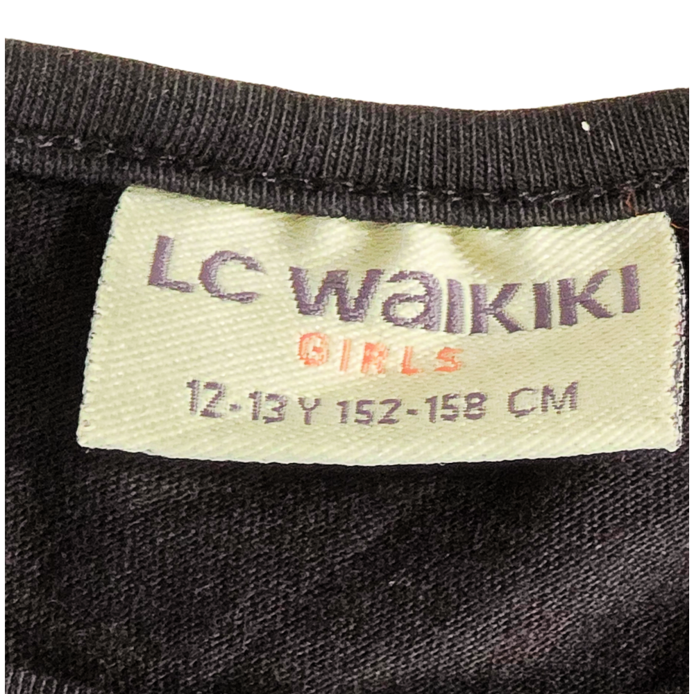 B - Robe noir coton 12-13 ans #126