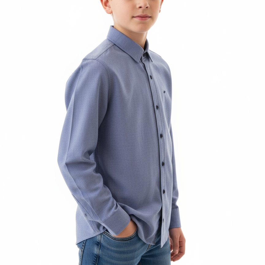 A - chemise à  manches longues bleu clair 10 - 11 ans  #63