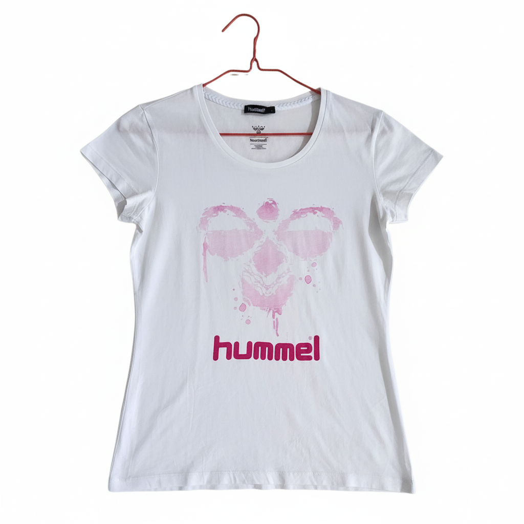 B - T-shirt coton blanc tete de mort taille M #120