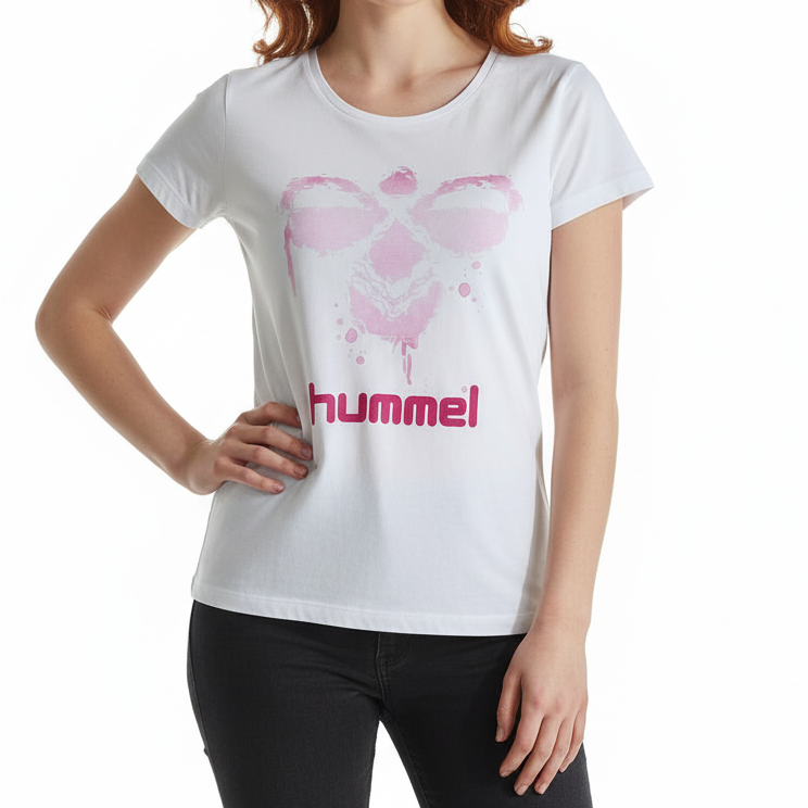 B - T-shirt coton blanc tete de mort taille M #120