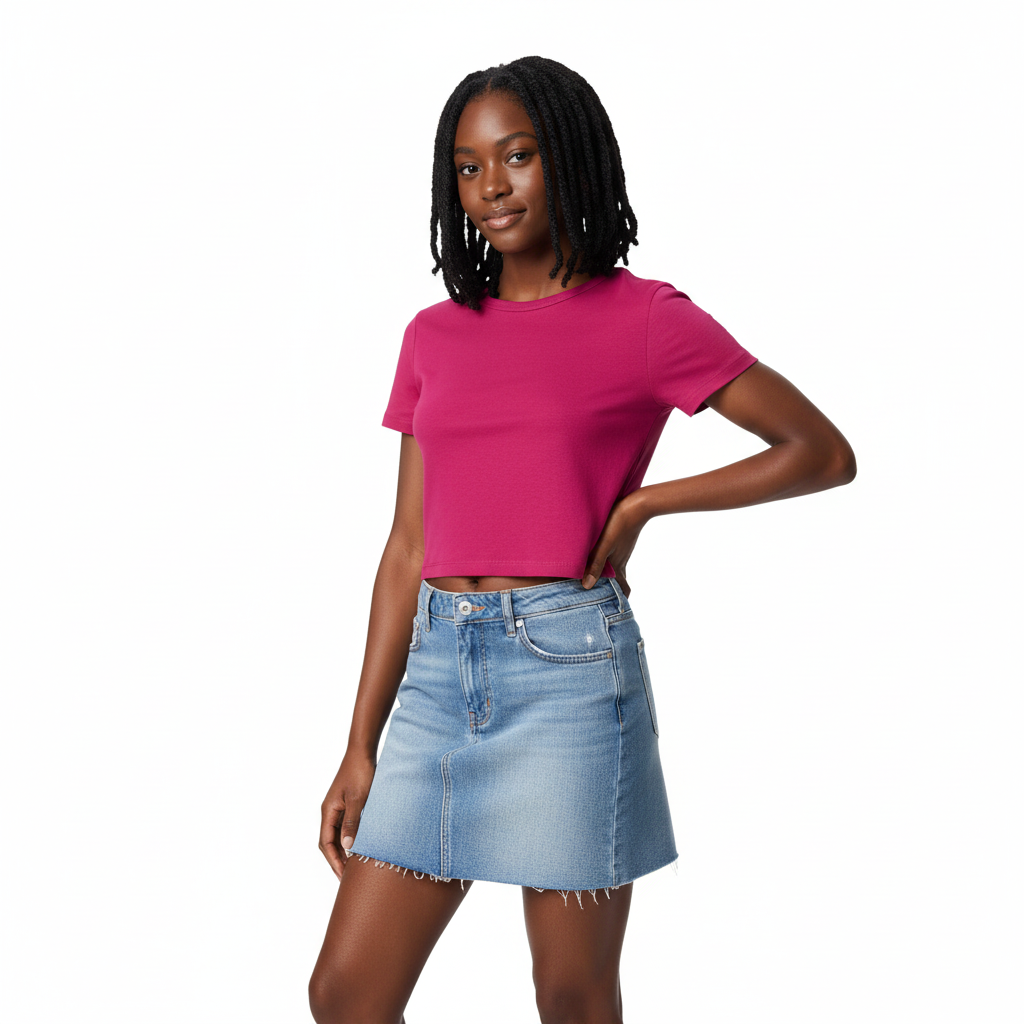 B - Crop-Top coton Taille S #165