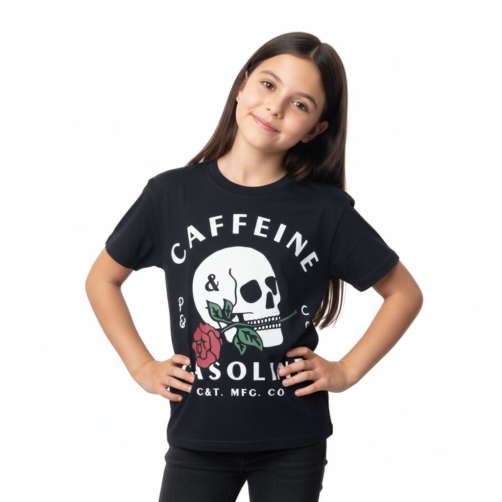 B - T-shirt coton noir 9- 10 ans #156