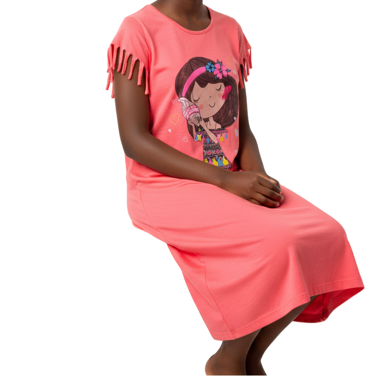 B - Robe coton fluo 13 - 14 ans #150