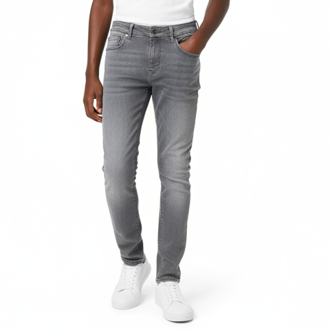 B - jean gris unisex slim 15 ans #176