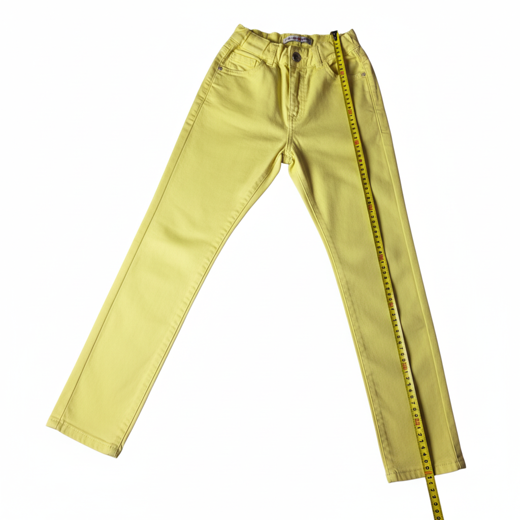 B - pantalon jean jaune taille 38 #202