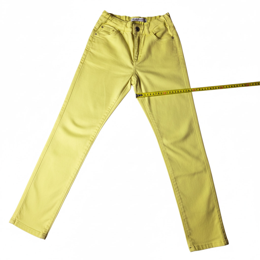 B - pantalon jean jaune taille 38 #202