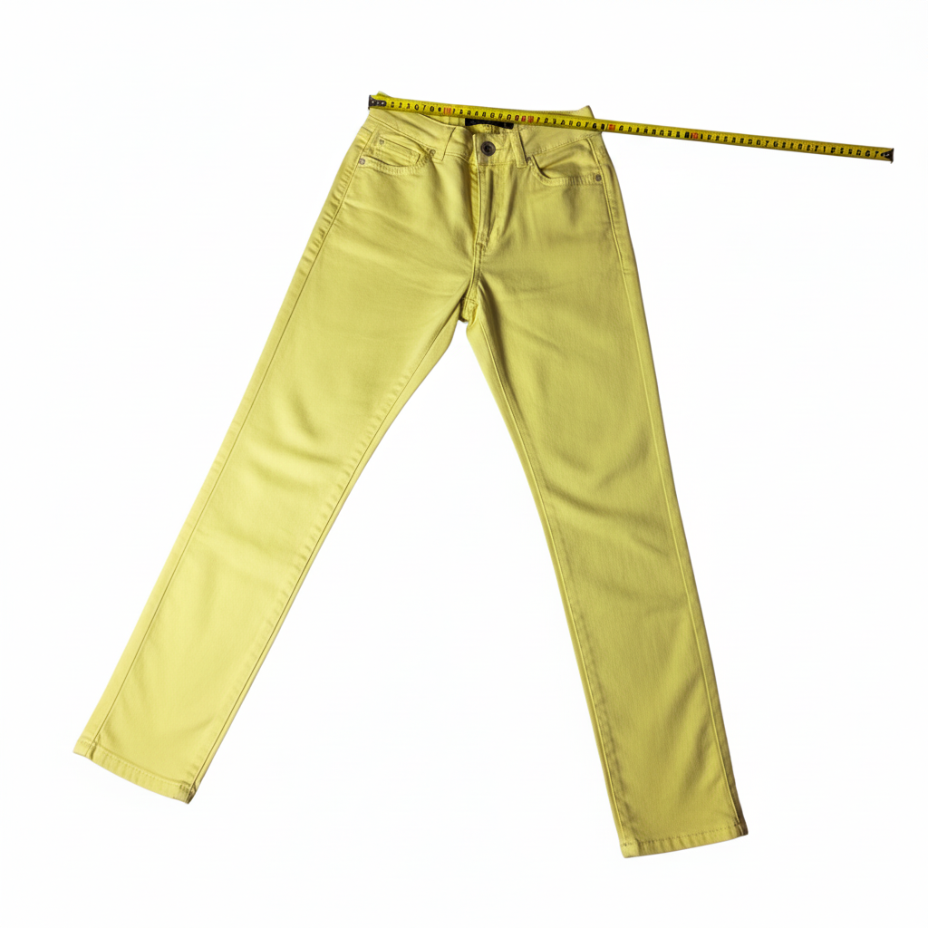 B - pantalon jean jaune taille 38 #202