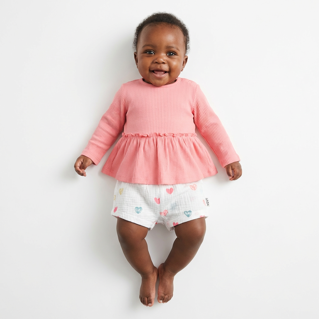 B - Ensemble coton 3 / 6 mois #232