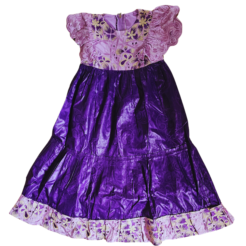 Robe fille 5 ans Bazin Getzner = brodé #435