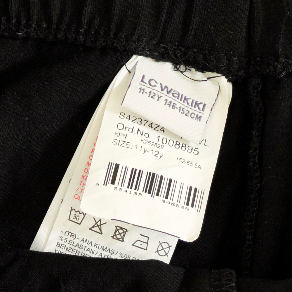 B - Legging noir coton 11-12 ans #97