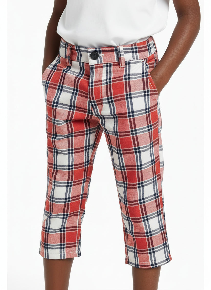 B - Short 3/4 carreaux 11 ans #108