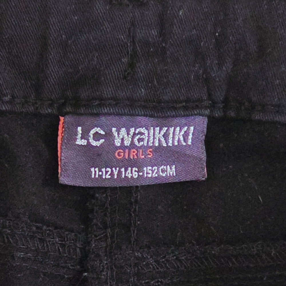 B - Jean slim fille 11-12 ans noir #142