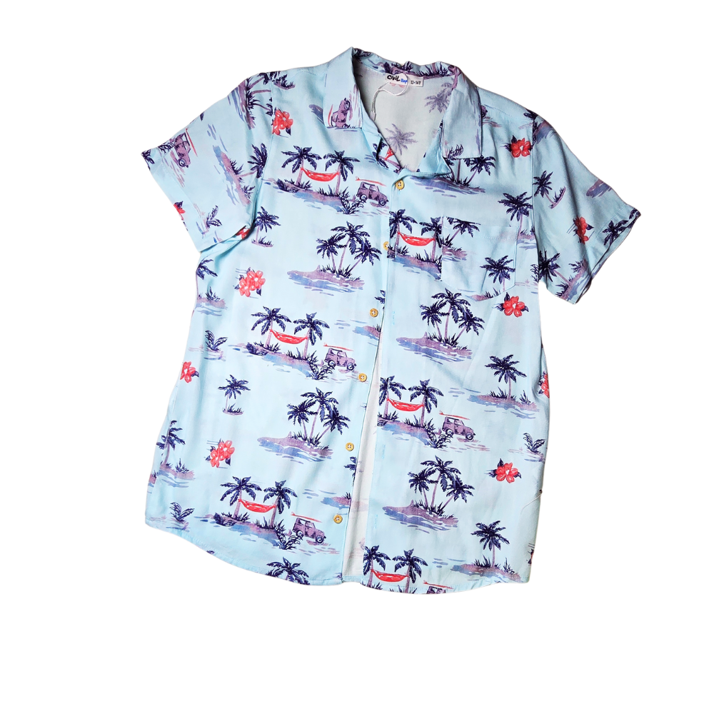 B - Chemise coton palmier 13 - 14 ans #171