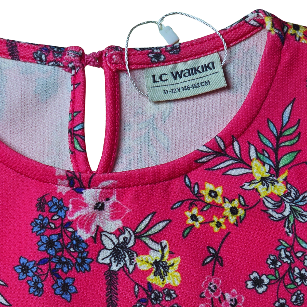 B - Robe fleuris large 11 - 12 ans #169