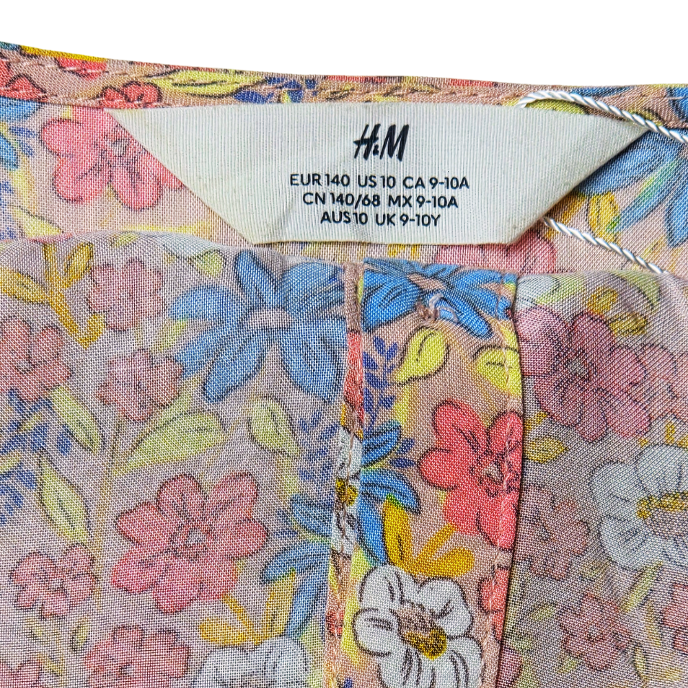 B - haut summer fleuris 9 - 10 ans #168