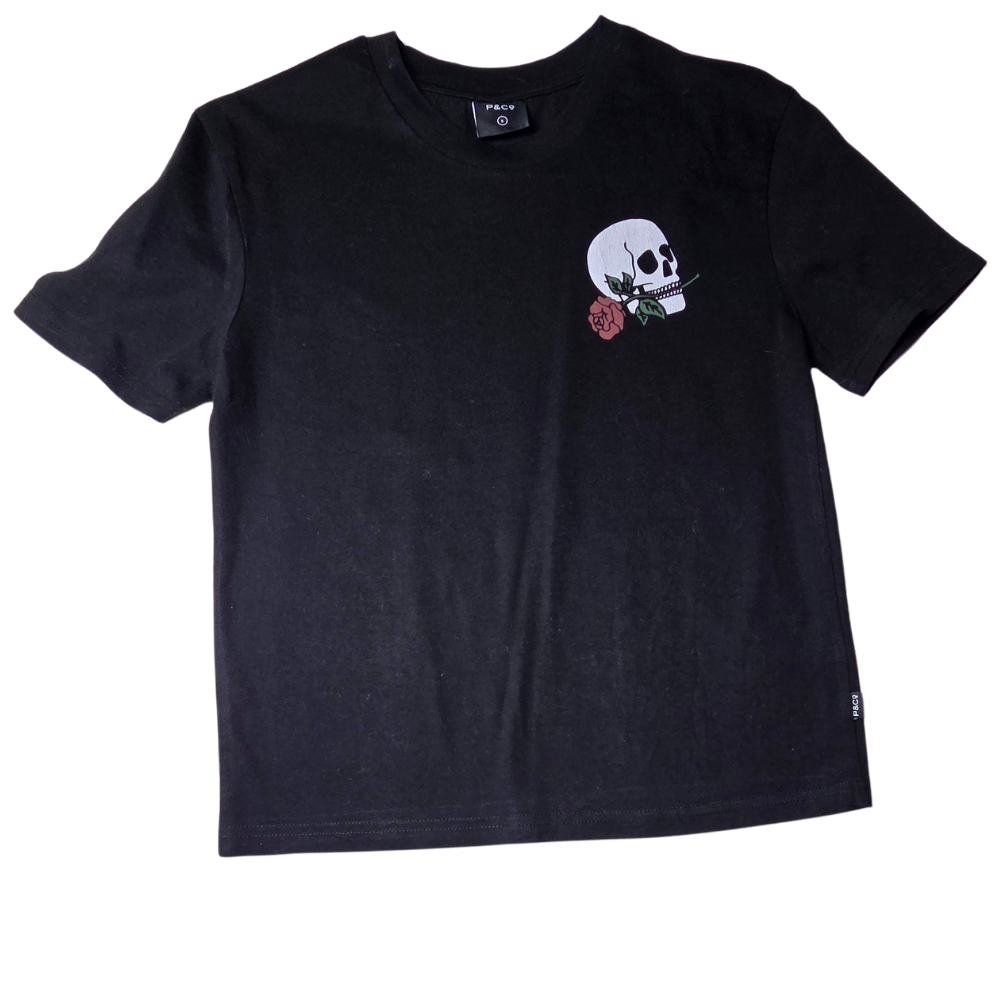 B - T-shirt coton noir 9- 10 ans #156