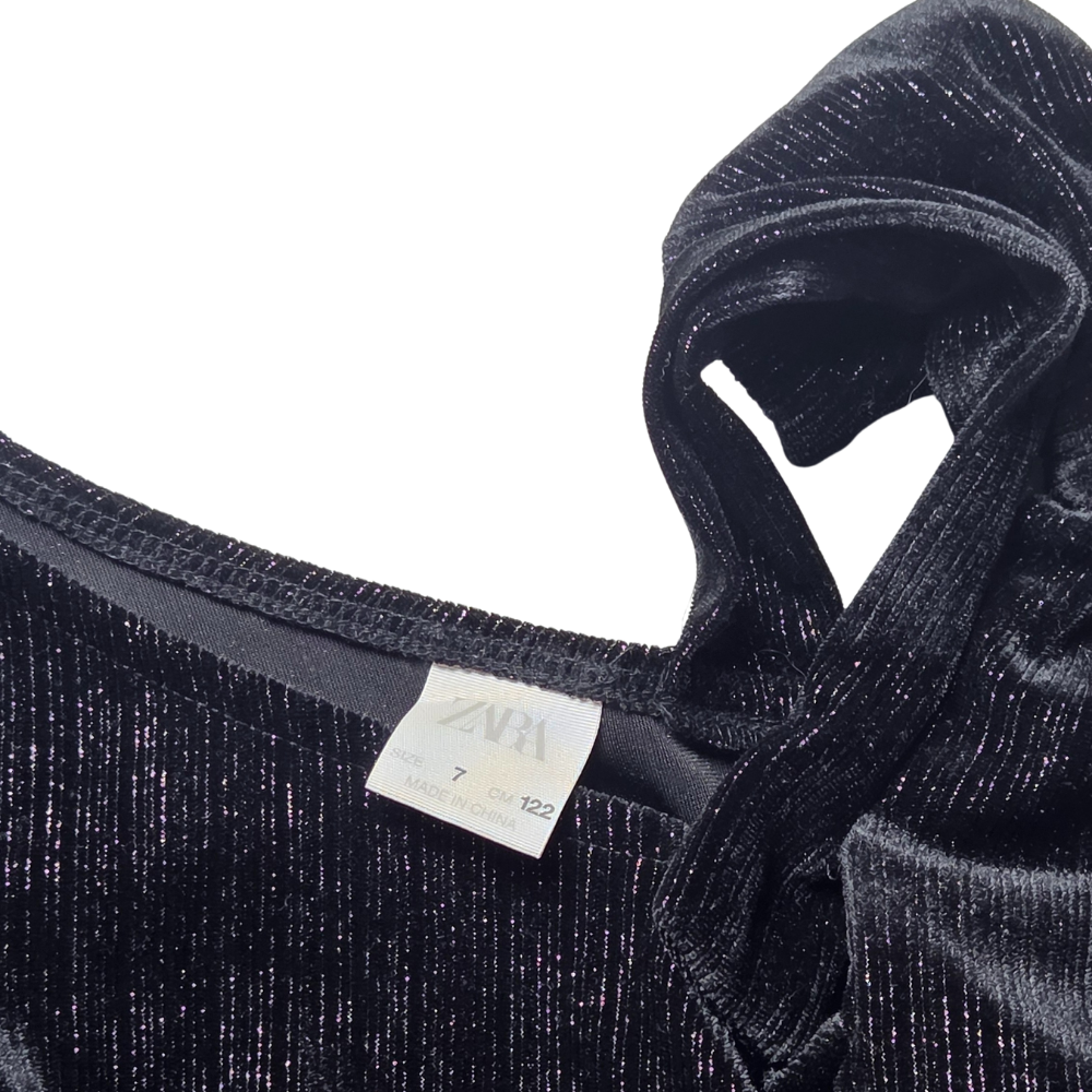 B - combinaison 7 ans noir pailletté #173