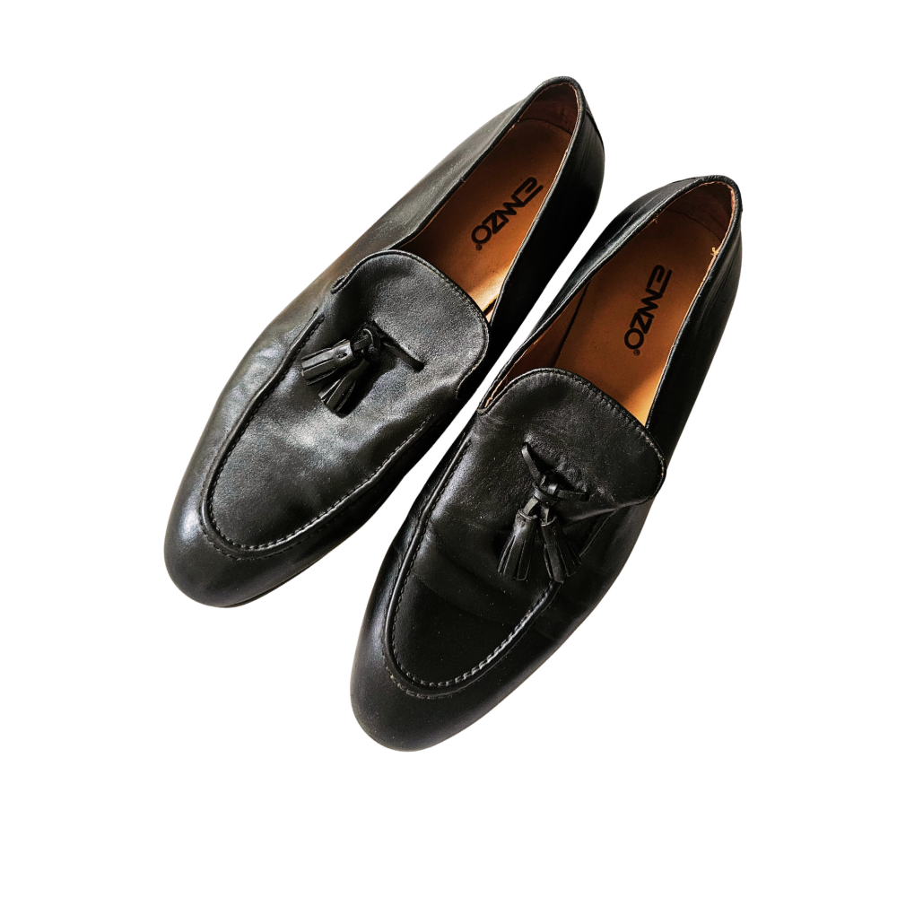 mocassins noirs en cuir taille 42 #454