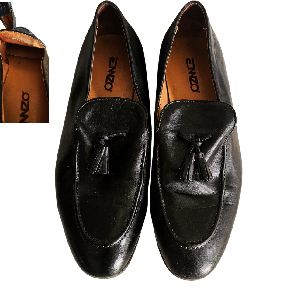 mocassins noirs en cuir taille 42 #454