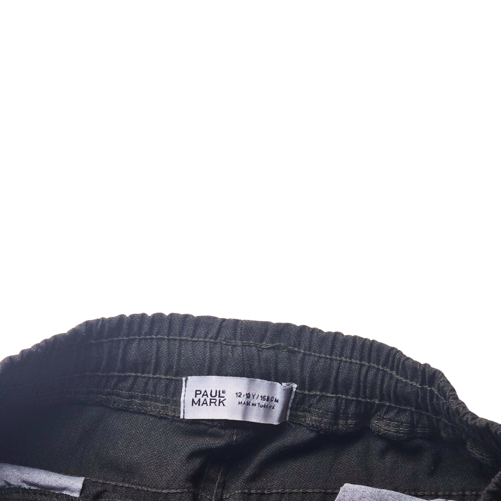 B - Pantalon taille élastique marron 12- 13 ans #179