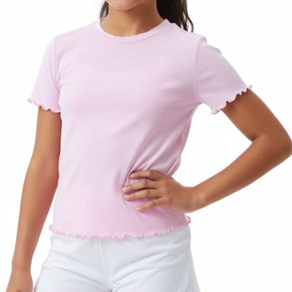 Haut rose 9 - 10 ans coton # 47