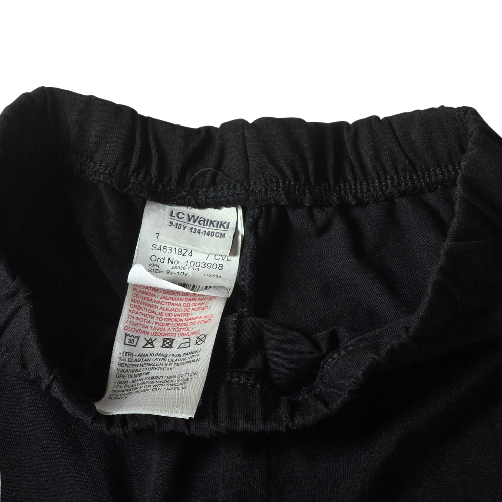 B - leggings short coton noir 9 - 10 ans # 192