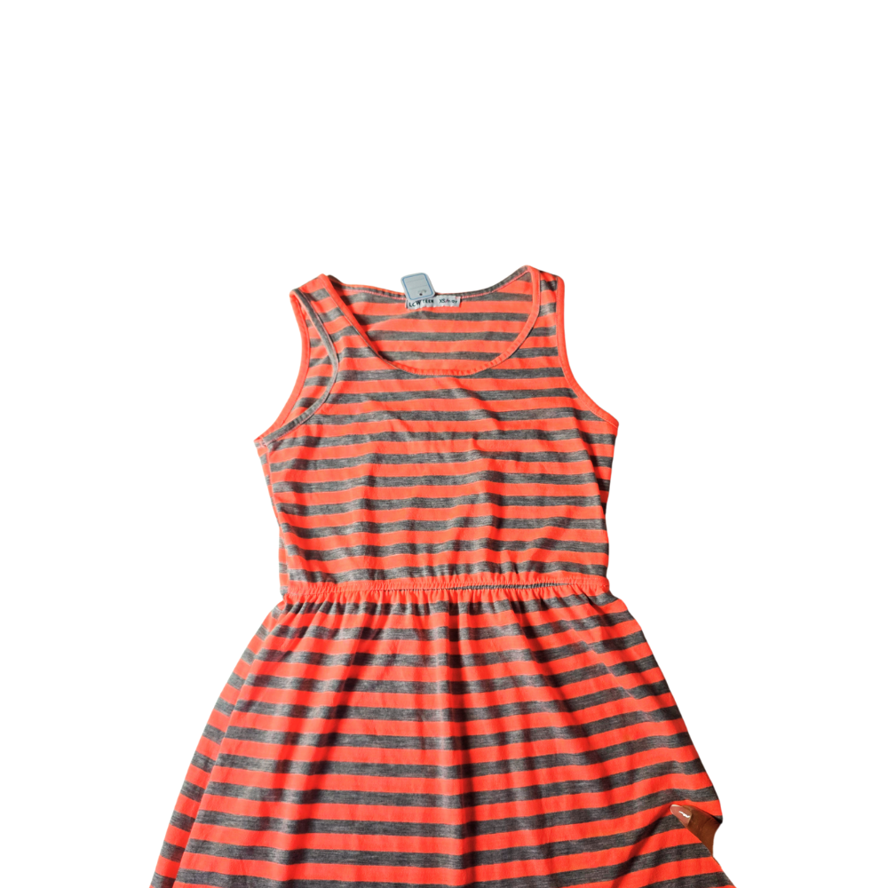 B - Robe longue en coton rayure 11 - 12 ans #197