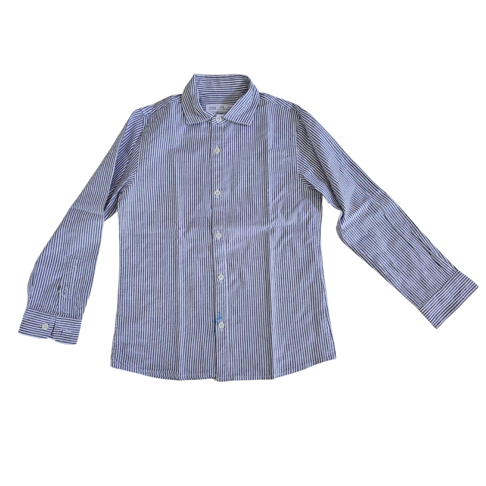 B - chemise à  manches longues et à  fines rayures Zara 8 ans #493