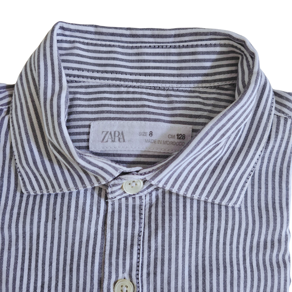 B - chemise à  manches longues et à  fines rayures Zara 8 ans #493