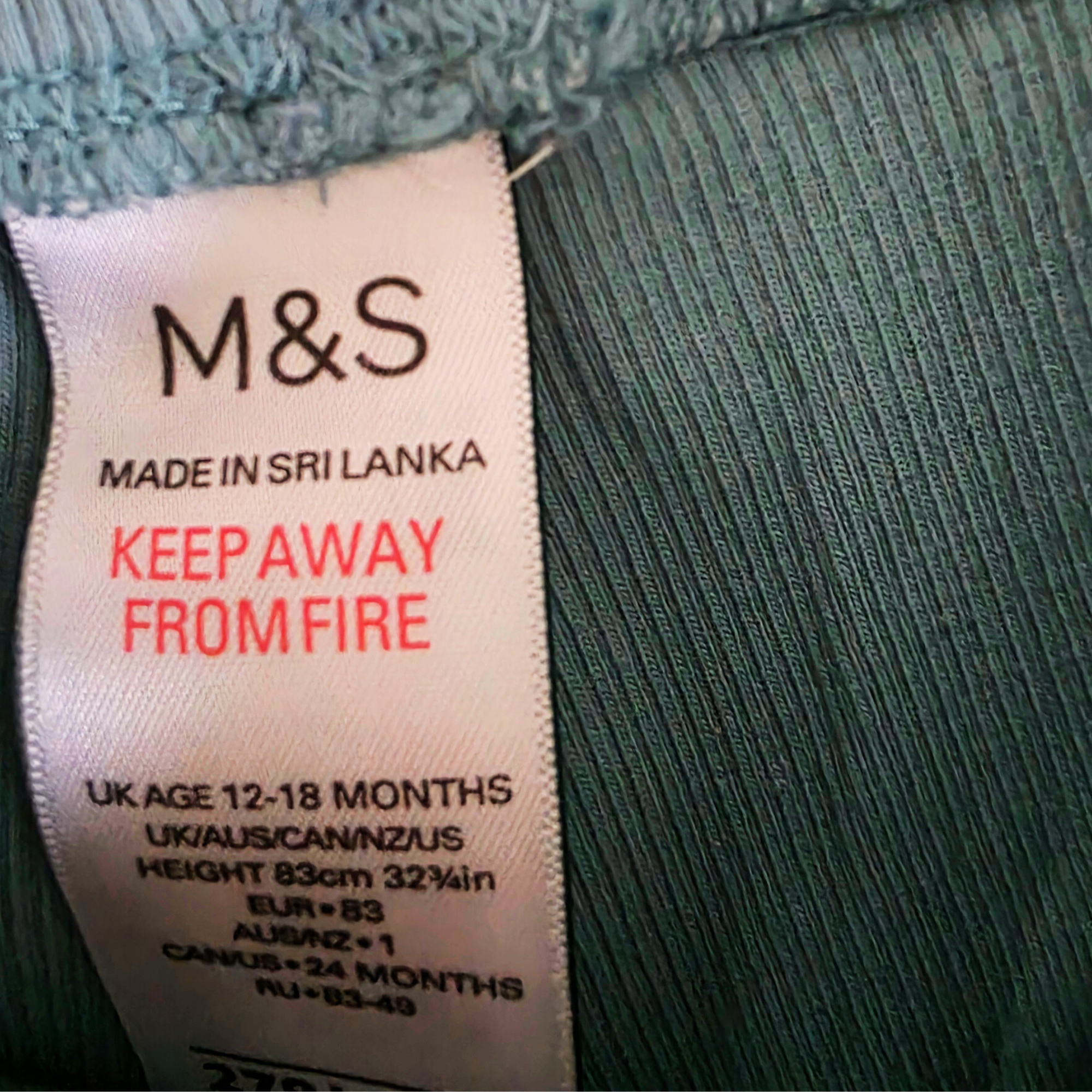 B - Ensemble coton 12 / 18 mois #238