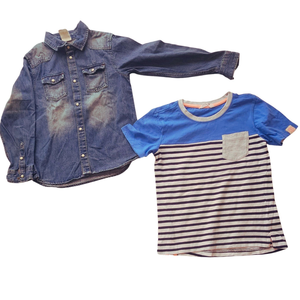 B - Ensemble blouse + T-shirt 7 - 8 ans #375