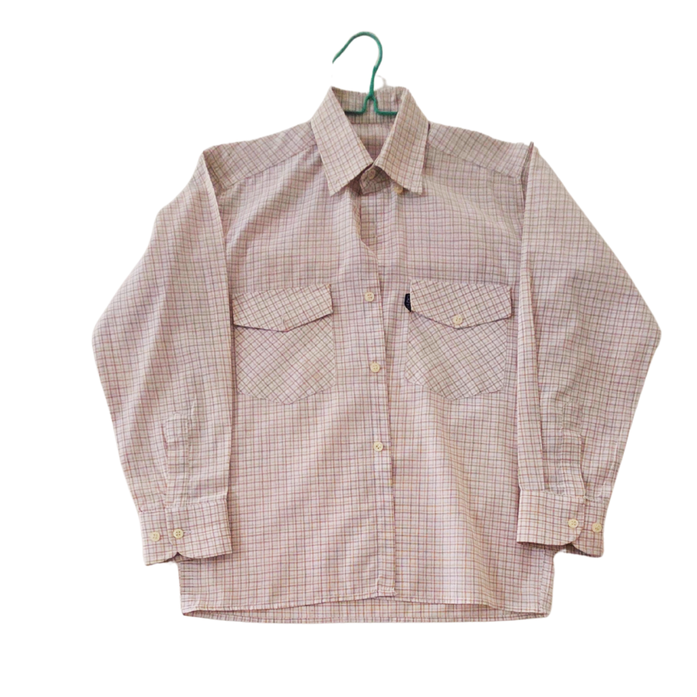 B - Chemise à carreaux à manches longues 8-9 ans  #58