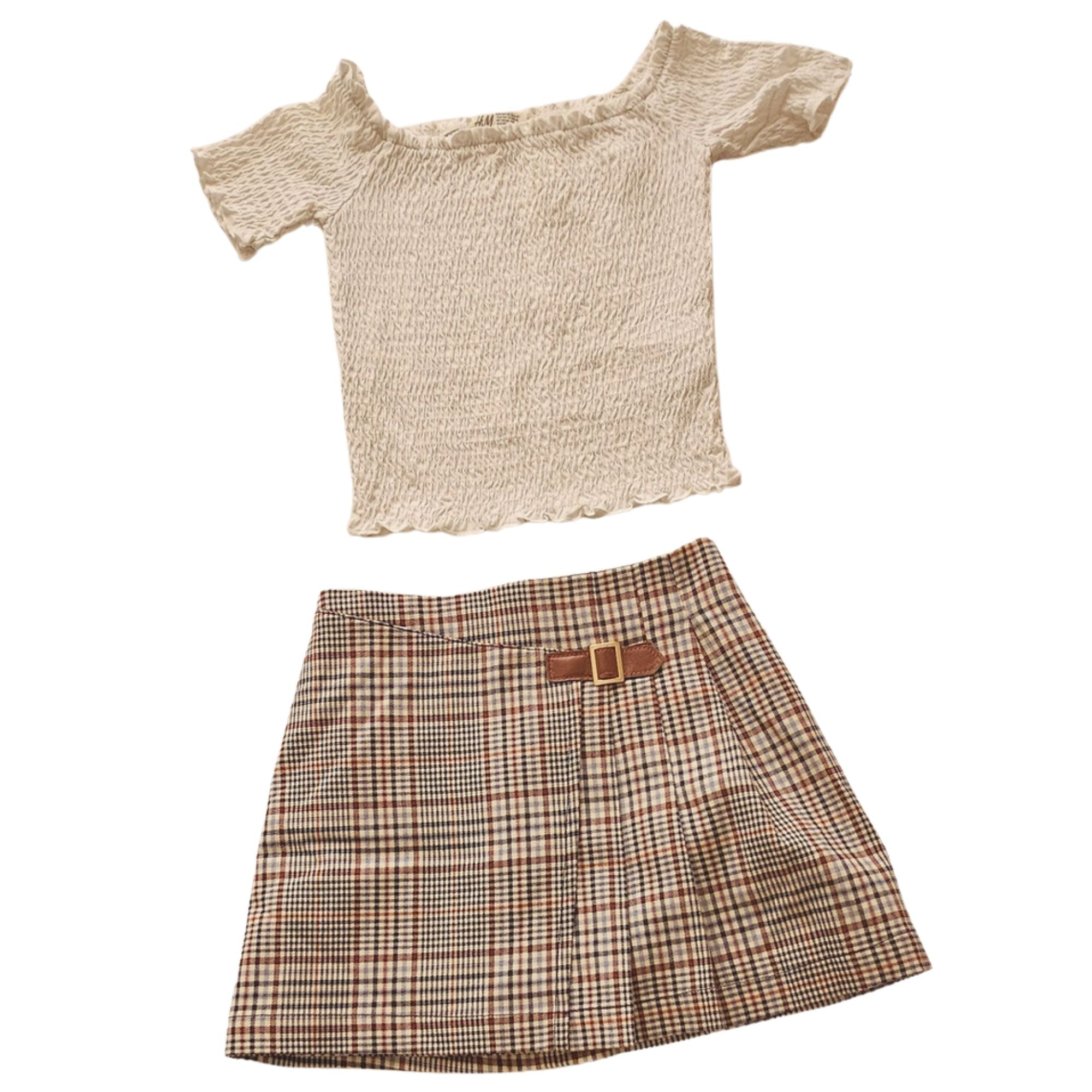 B - Ensemble jupe écossaise femme 7 ans #379