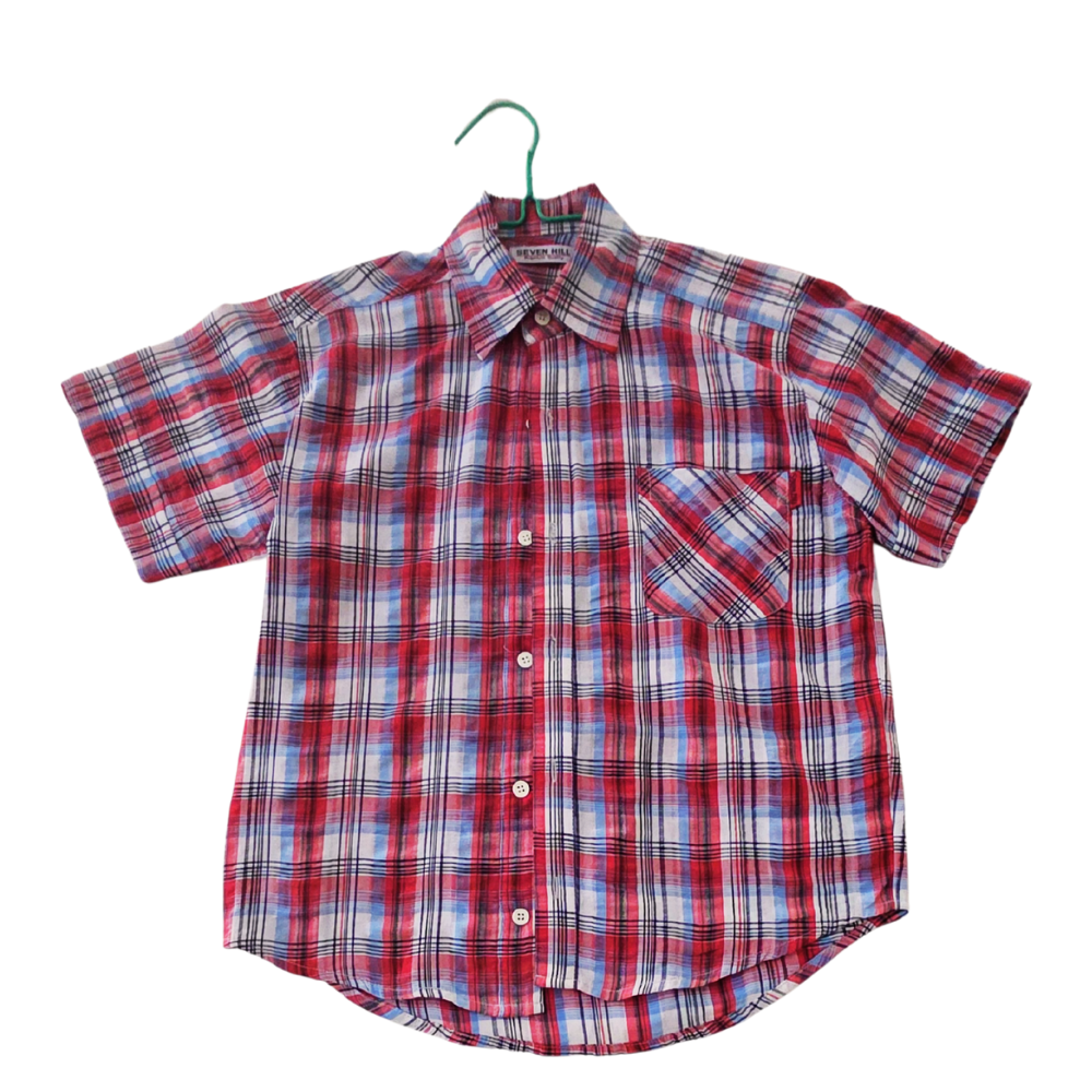 B - Chemise 11 - 12 ans à carreaux à manches courtes #61