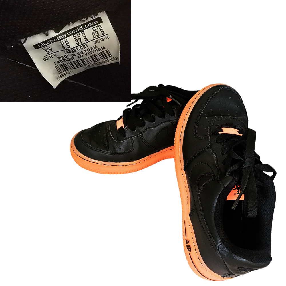 Nike Air Force 1 Premium GS 'Black Hot Lava taille 37.5 #444