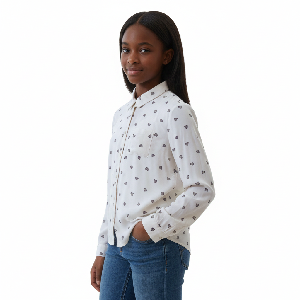 B - Chemise fille 13 - 14 ans coton # 78