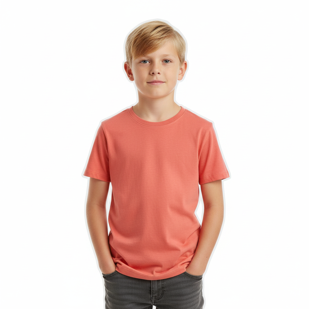 C - Tshirt coton orange 9-10 ans #127