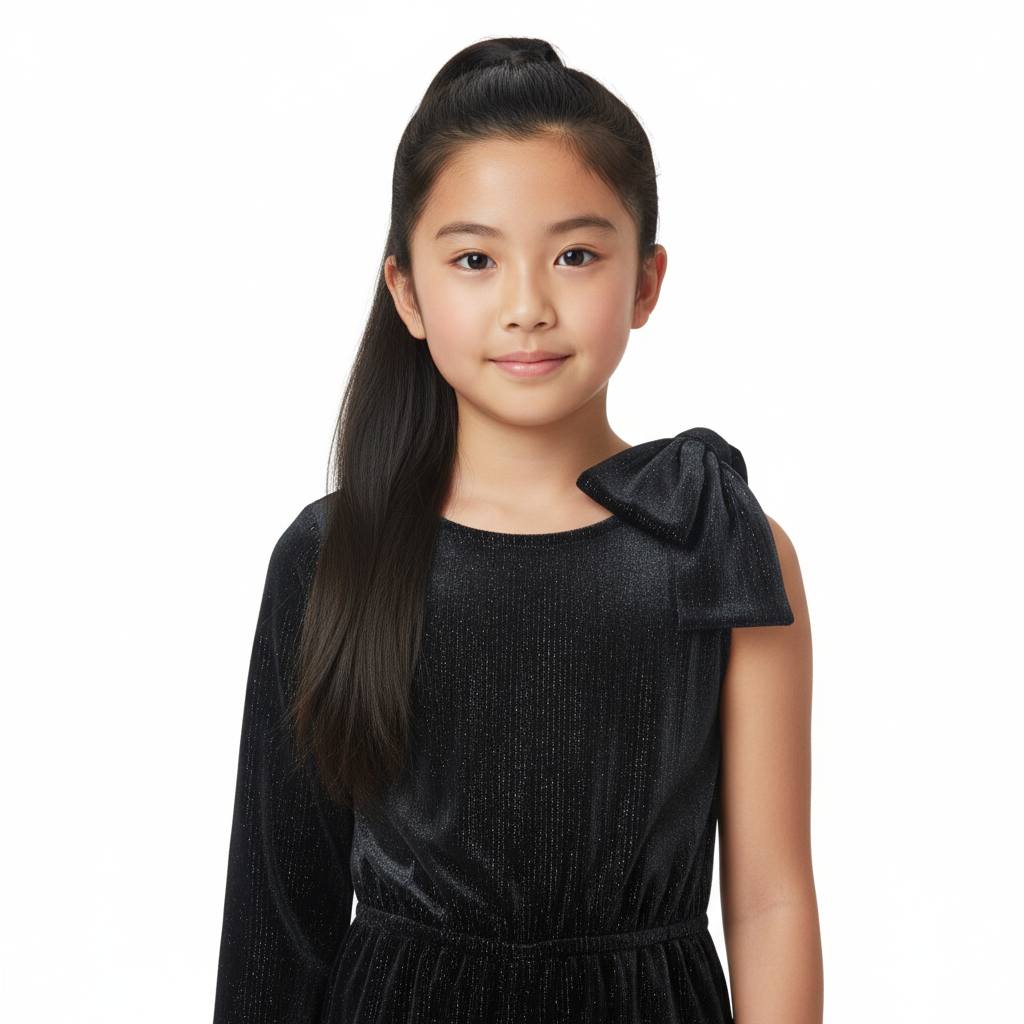 B - combinaison 7 ans noir pailletté #173