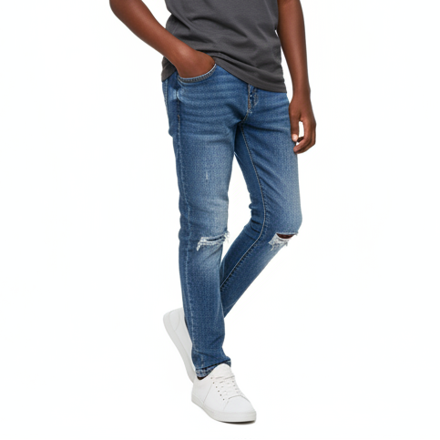 B - Jean déchiré garçon 13 - 14 ans #177