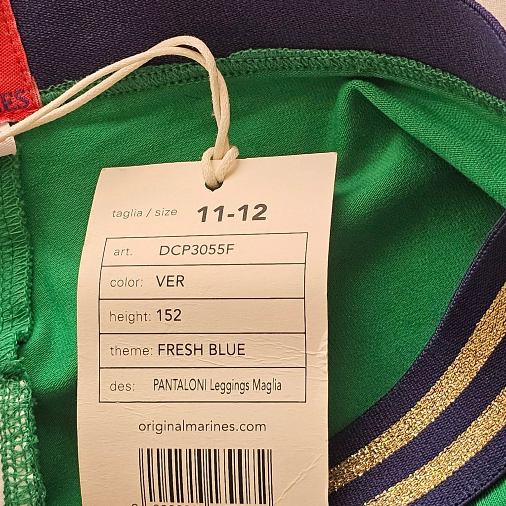 B - Ensemble coton legging vert  11-12 ans #383