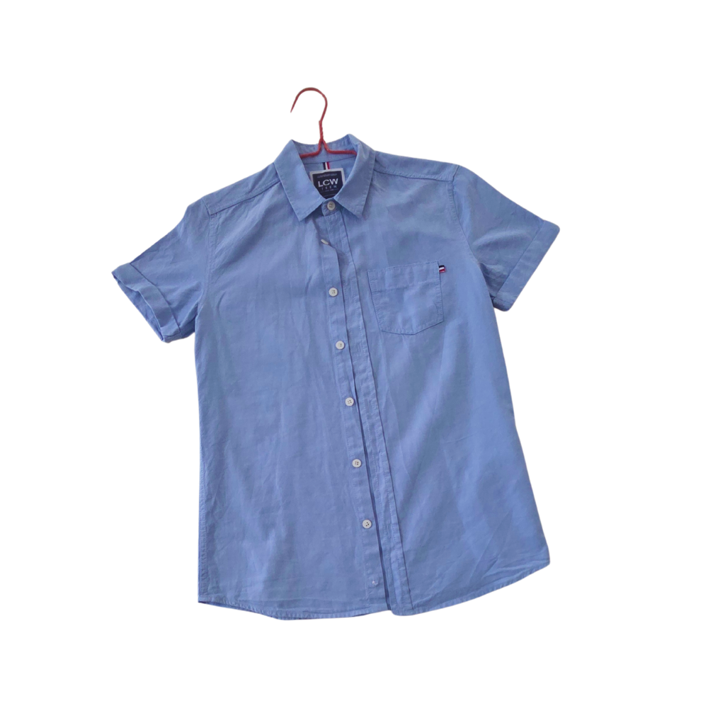 B - chemise à  manches courtes bleu 11 - 12 ans #68