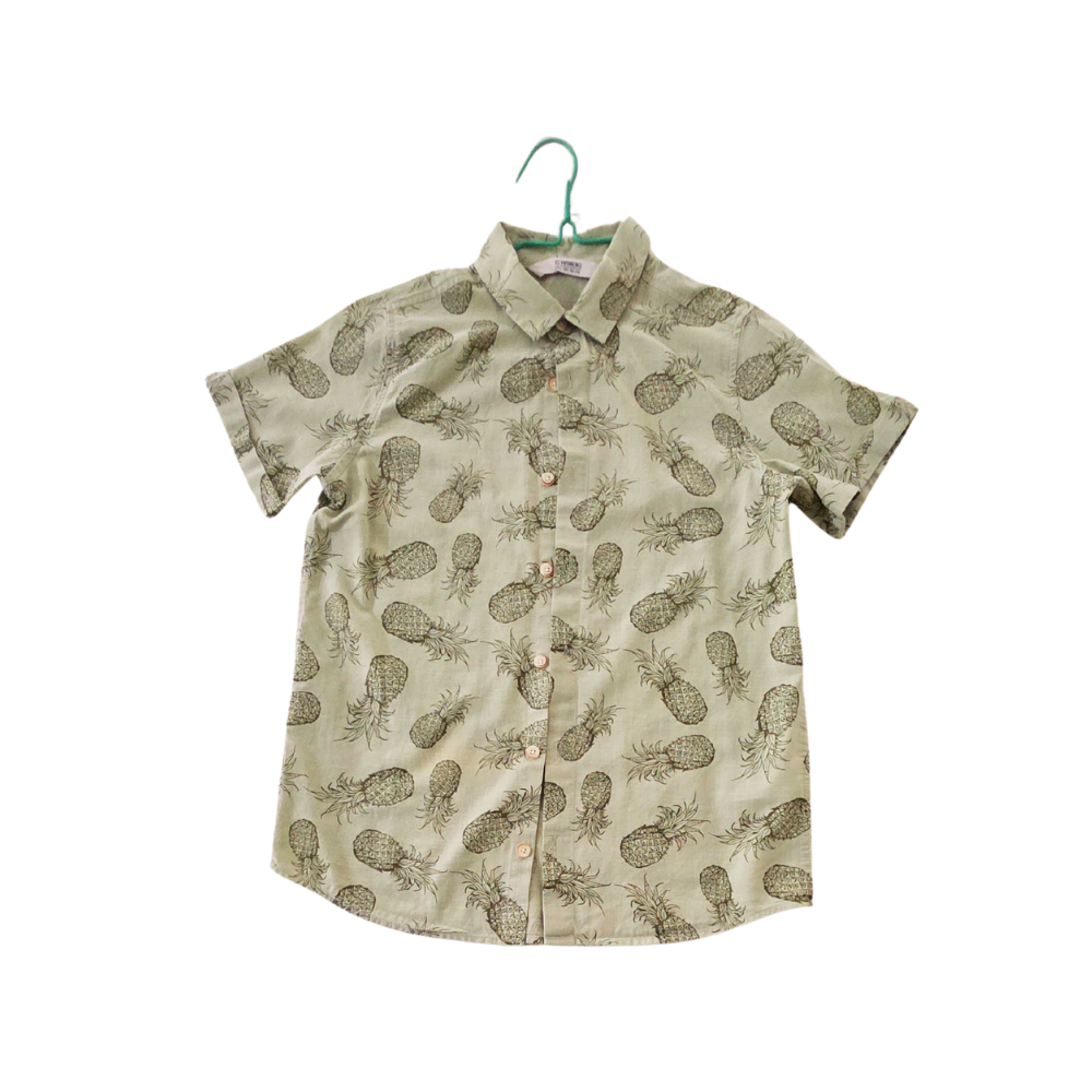 B - Chemise coton manches courtes 9 - 10 ans # 72