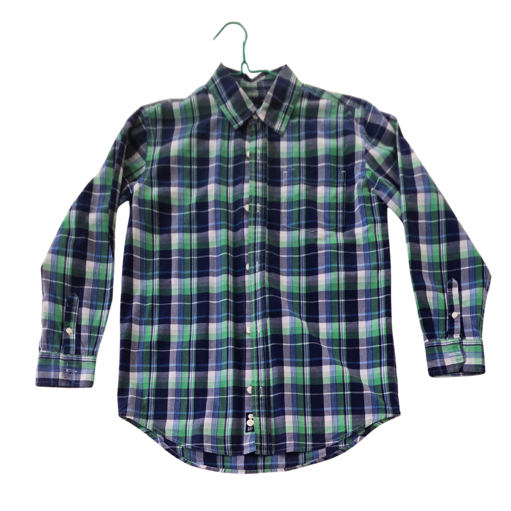 B - chemise à carreaux à  manches longues 8 - 9 ans  # 73