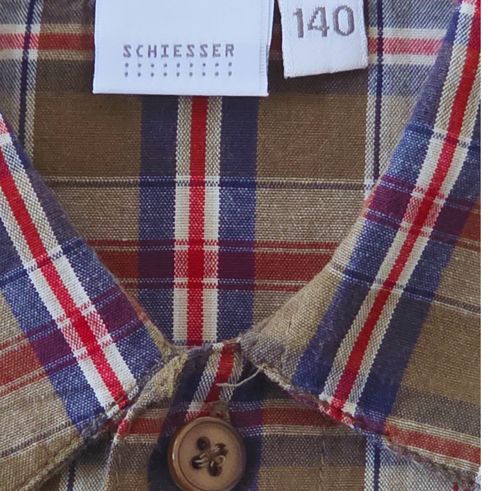 B - Chemise à  carreaux à manches longues 8/9 ans 140cm # 74