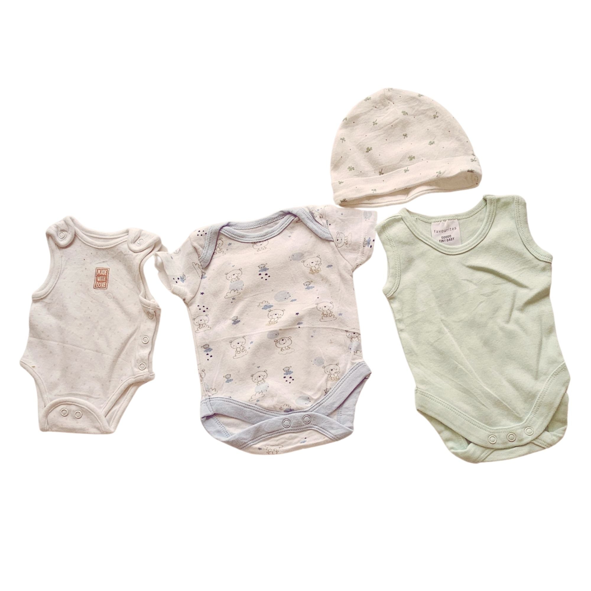 B - lot de 3 bodies nouveau-né (2,5kg) #394