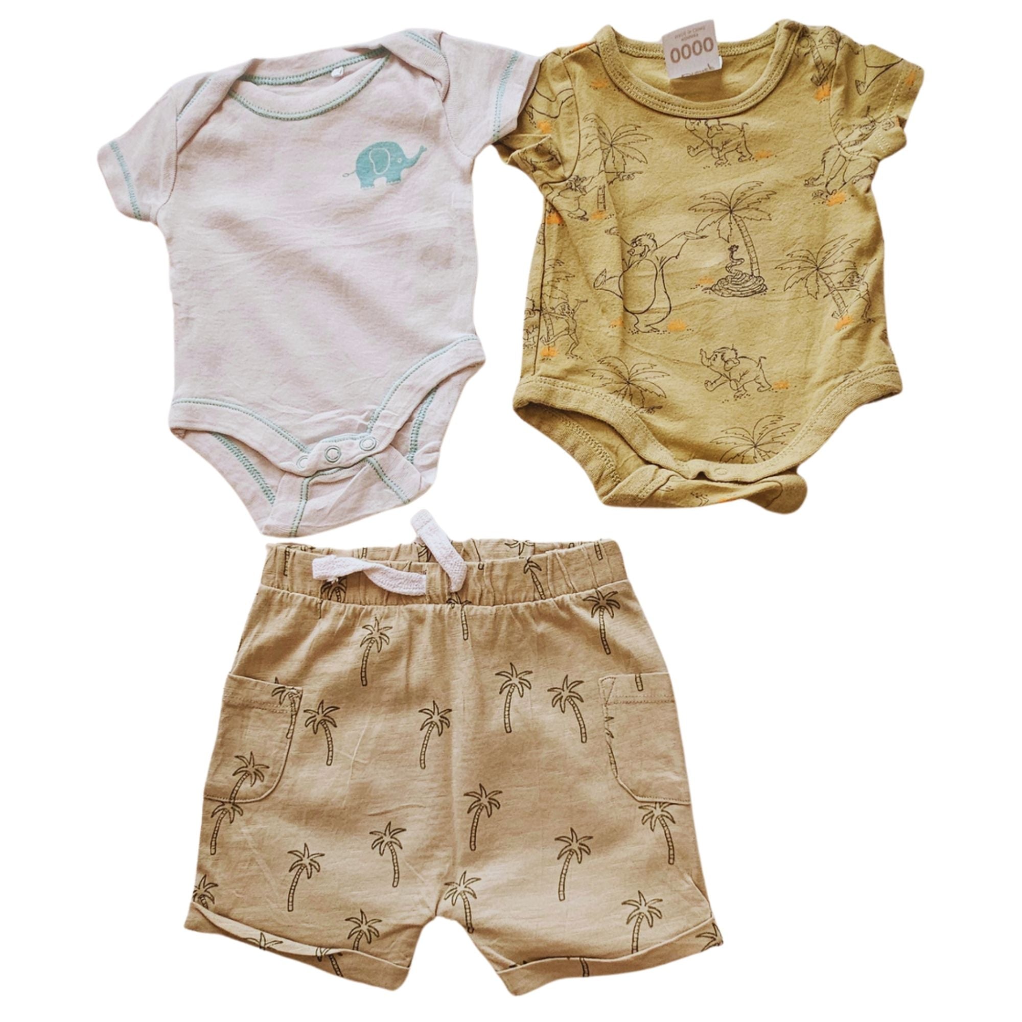 B - lot de 2 bodies + short (0-3 mois) #396